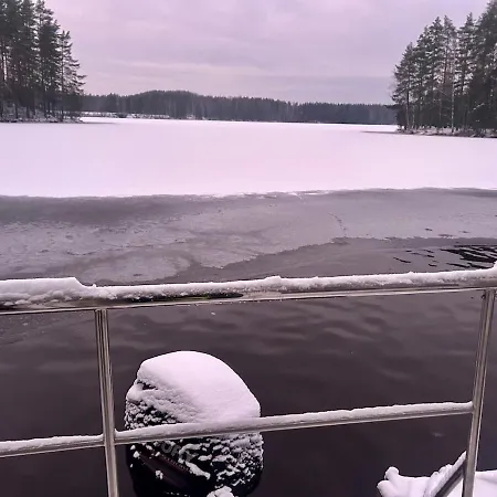 Unique Houseboat On The With Wood-fired Sauna Heinola